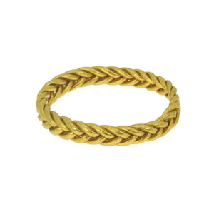 Audrey Single Plait Bangle - Gold/Silver/Champagne