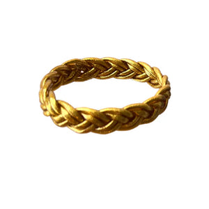 Beatrice Double Plait Bangle - Gold