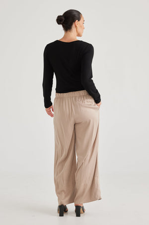 Calipso Wide Leg Pants - Stone