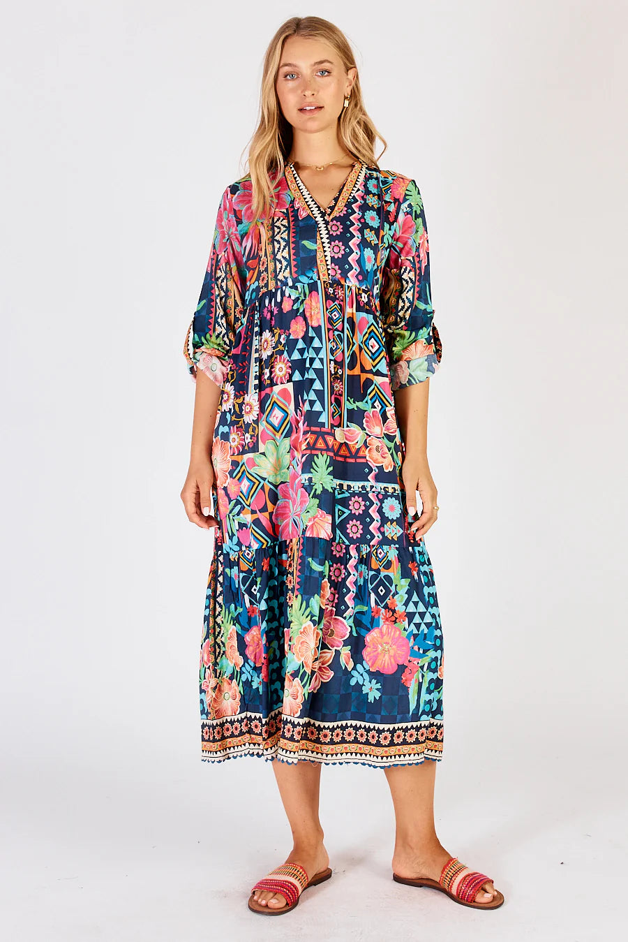 Delphi Midi Dress - Multicolour