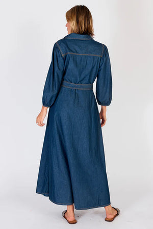 Durango Maxi Dress - Dark Denim Blue