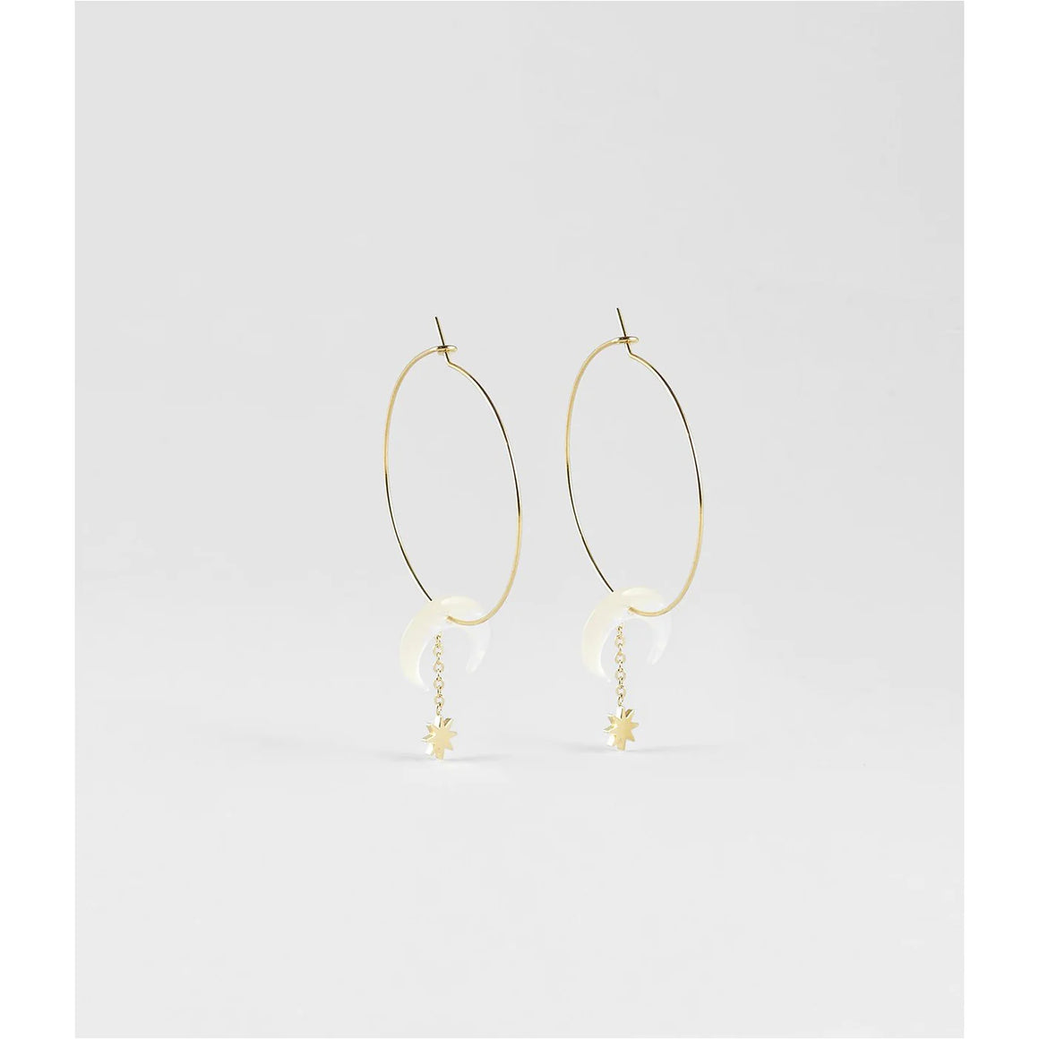 Asteria Earrings - Mother of Pearl & Gold
