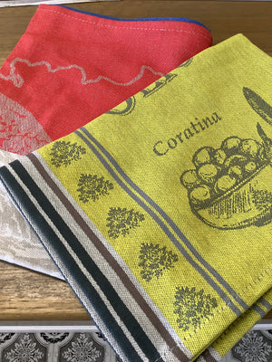 French Cotton Tea towel - Huile Olive