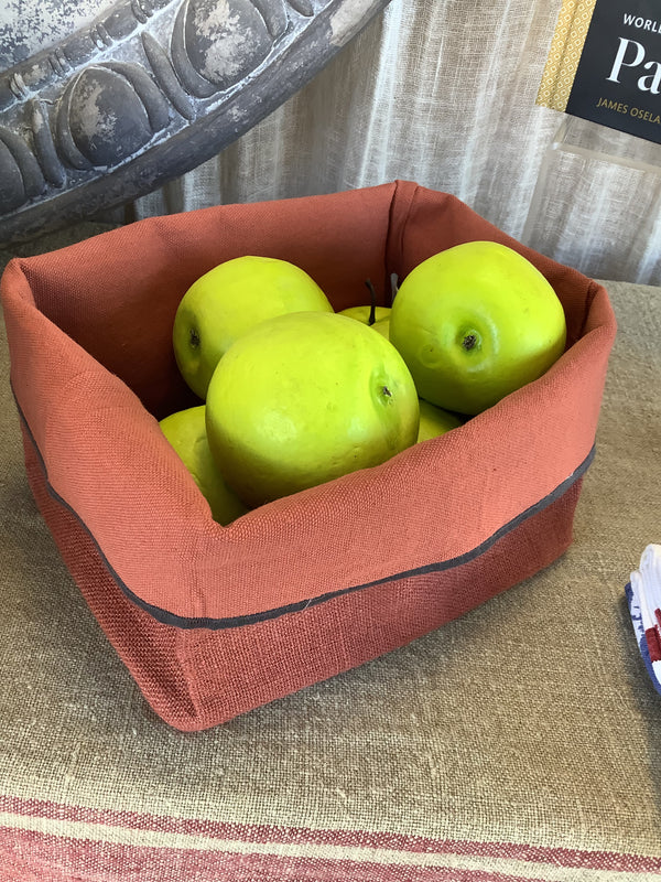 French Bread/Bun Basket - Rust - French Cargo