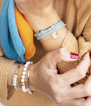 Natura Bracelet - Green, Mother of Pearl & Gold