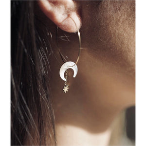 Asteria Earrings - Mother of Pearl & Gold