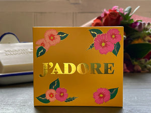 J’Adore Message On A Box Soap - Grapefruit