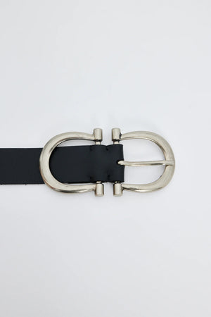 Hidden Valley Leather Belt - Black