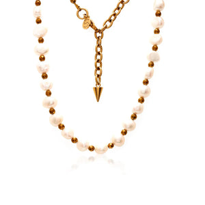 Lumina Freshwater Pearl Necklace - Gold