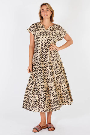 Quebec Midi Dress - Natural