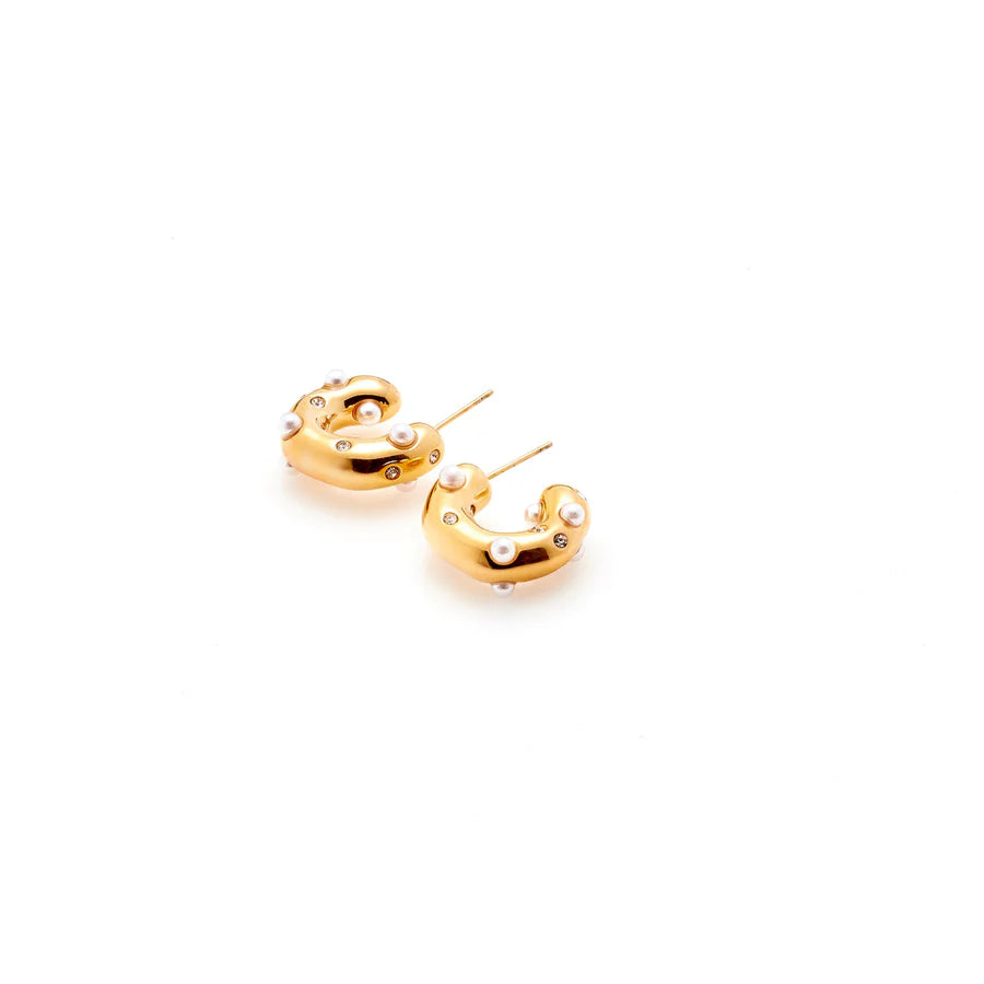 Silk & Steel Palermo Hoop Earrings - Gold