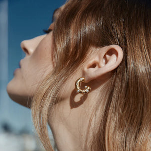 Silk & Steel Palermo Hoop Earrings - Gold