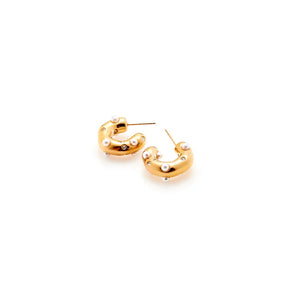 Silk & Steel Palermo Hoop Earrings - Gold