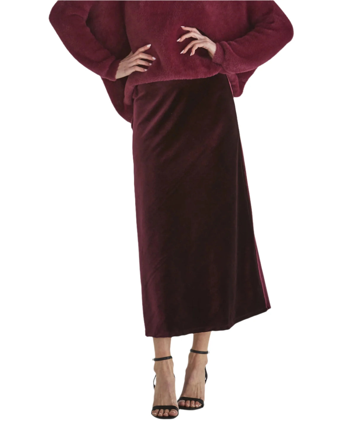 Mustang Sally Velvet Skirt - Wine