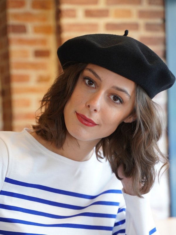 Classic Black French Beret - Made in France
