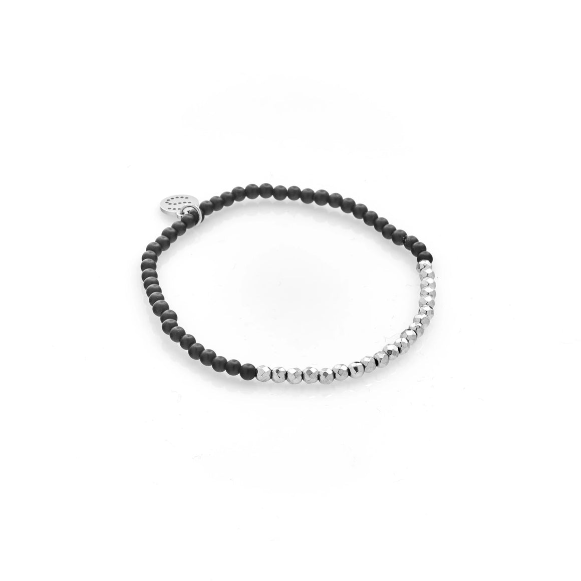 Silk & Steel Party at the Front Bracelet - Silver / Onyx