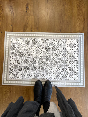 Waterproof Floor Mat - Moroccan Beige Tile Design 60cm x 90cm