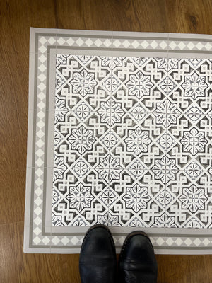 Waterproof Floor Mat - Moroccan Beige Tile Design 60cm x 90cm