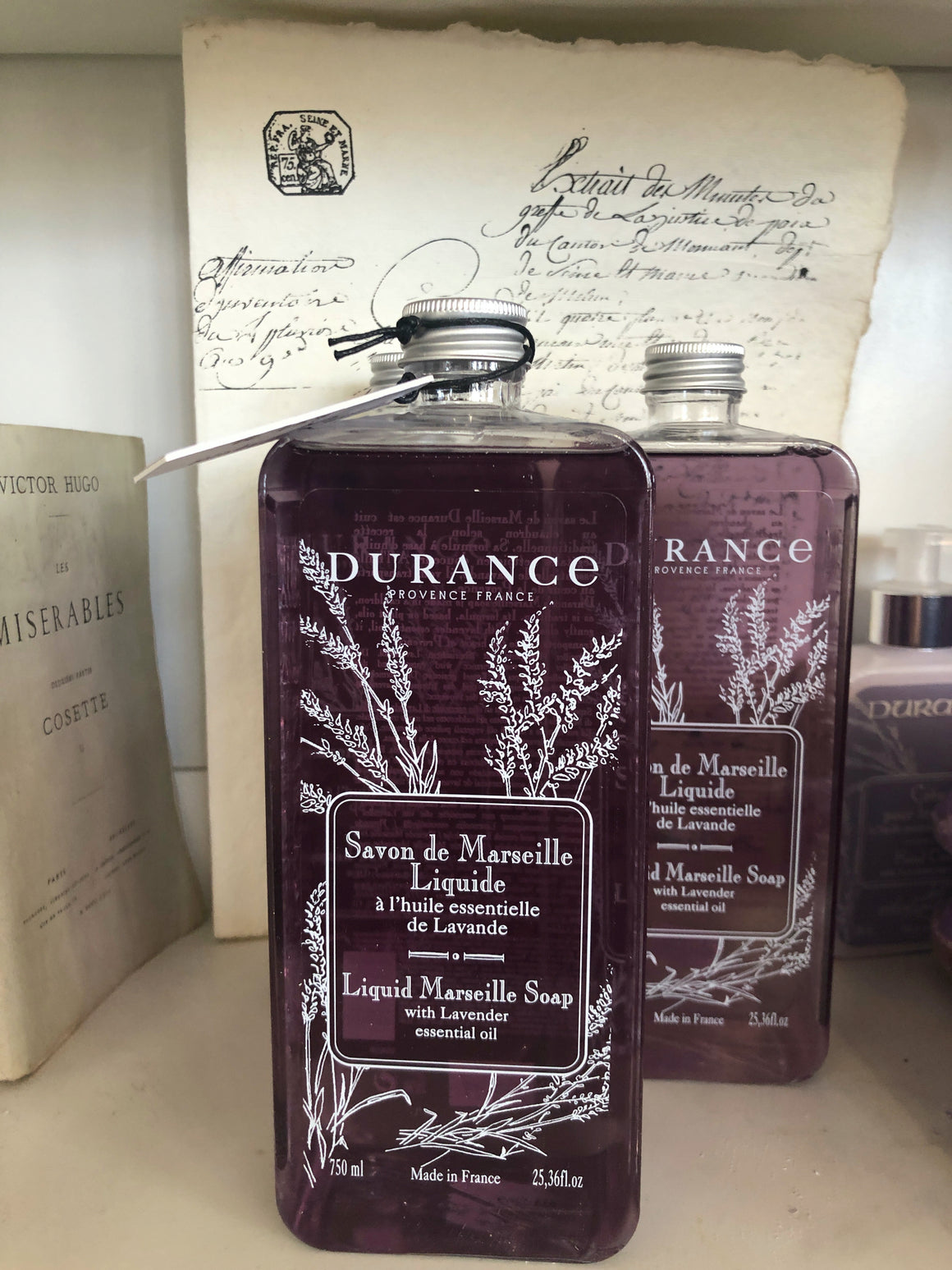 Liquid Marseille Soap with Lavender Essential Oil 750ml by Durance Provence France