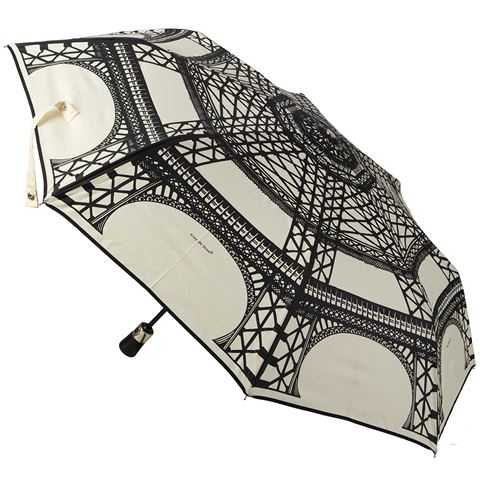 Eiffel French Foldable Umbrella by Guy de Jean (Ivory)