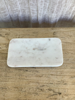 Marble Soap Dish - White