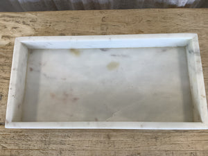 Rectangular Marble Tray - White