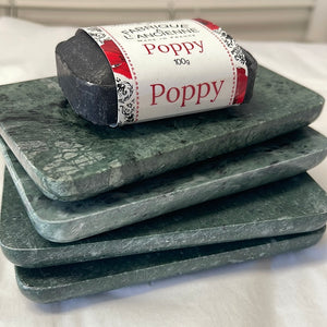 Green marble rectangle soap dish