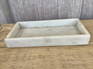 Rectangular Marble Tray - White