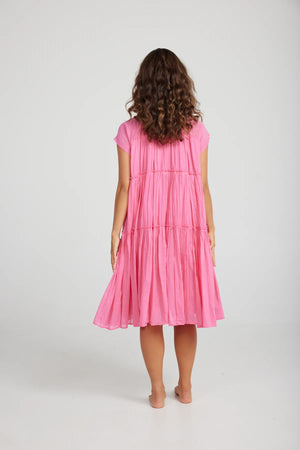 Village Dress - Hot Pink