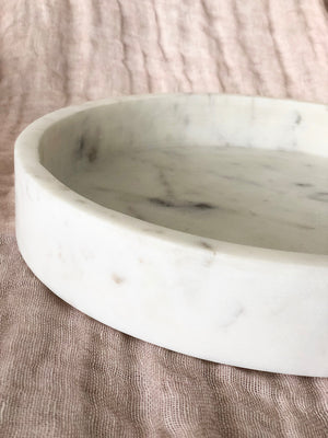 Round Marble Tray - White (20cm or 30cm)