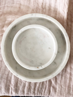 Round Marble Tray - White (20cm or 30cm)